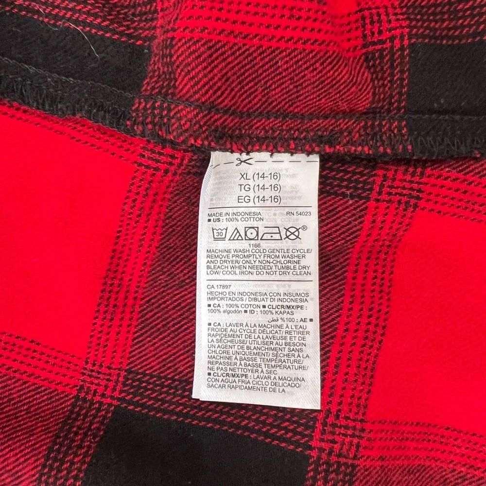 Old Navy flannel shirt girls size XL (14-16)